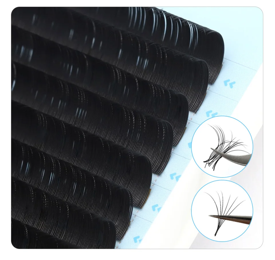 AGUUD 0.03-0.15mm Korea Silk False Mink Eyelashes Extensions Natural Soft Individual Eyelash Russian Volume Eye Lashes Cilios