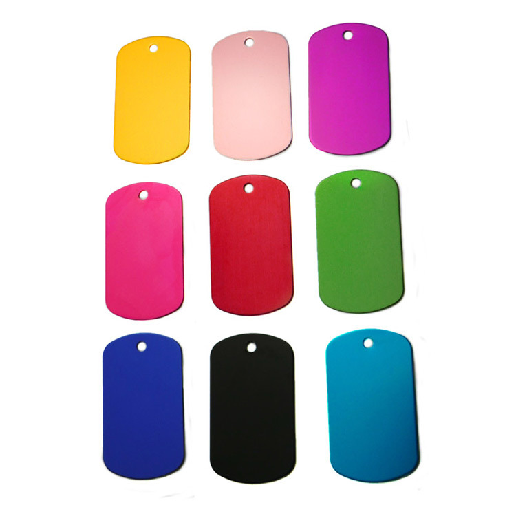 20Pcs Pet Id Dog Tag Aluminum Military Army ID Tag Name Blank Dog Tags Pendant Customized Logo Laser Personalized Engraving Text
