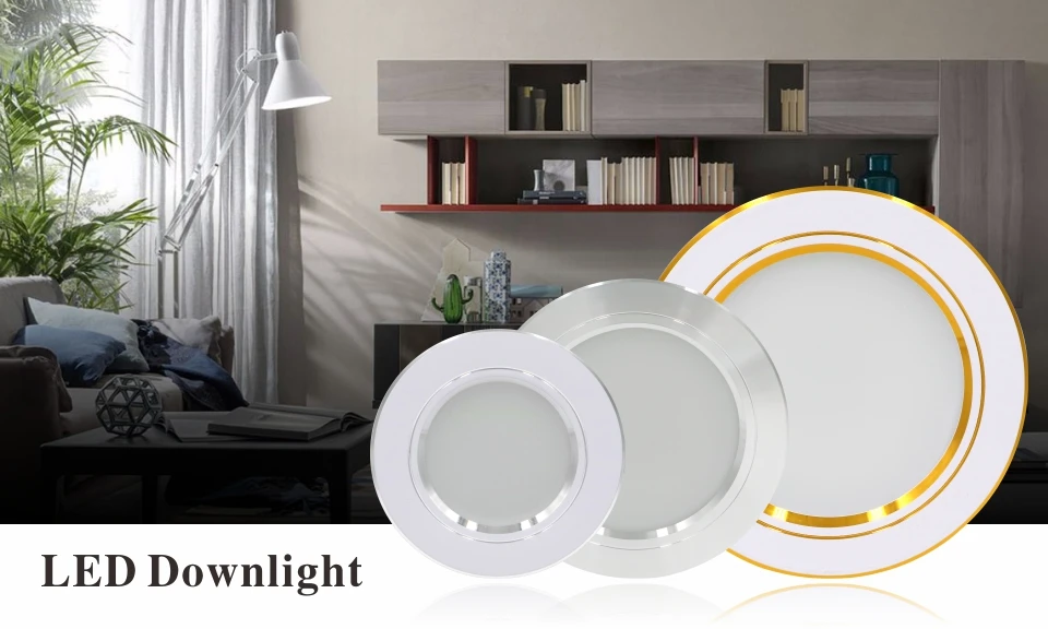 5W 9W 12W 15W 18W LED Downlight 220V Ceiling Light Recessed Down Light Round LED Panel Light Cold Warm White LED Spot Light