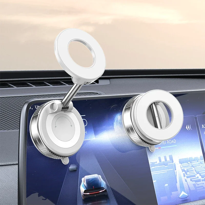 Vacuum Magnet Car Bracket Upgraded Version Multi-angles Adjustment Strong Magnetic Suck Foldable Car Navigation Phone Holder