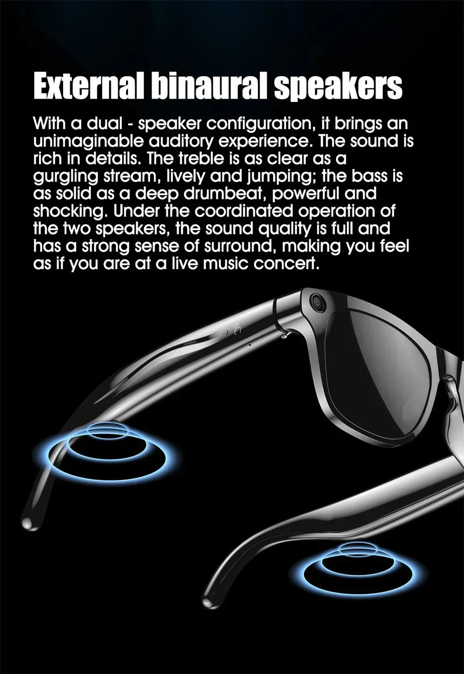 Lenovo 8K AI Smart Glasses 1200mp HD Camera Chat Gpt Touch Sport Smart Sunglasses Music Player Voice Assistant Bluetooth Calling