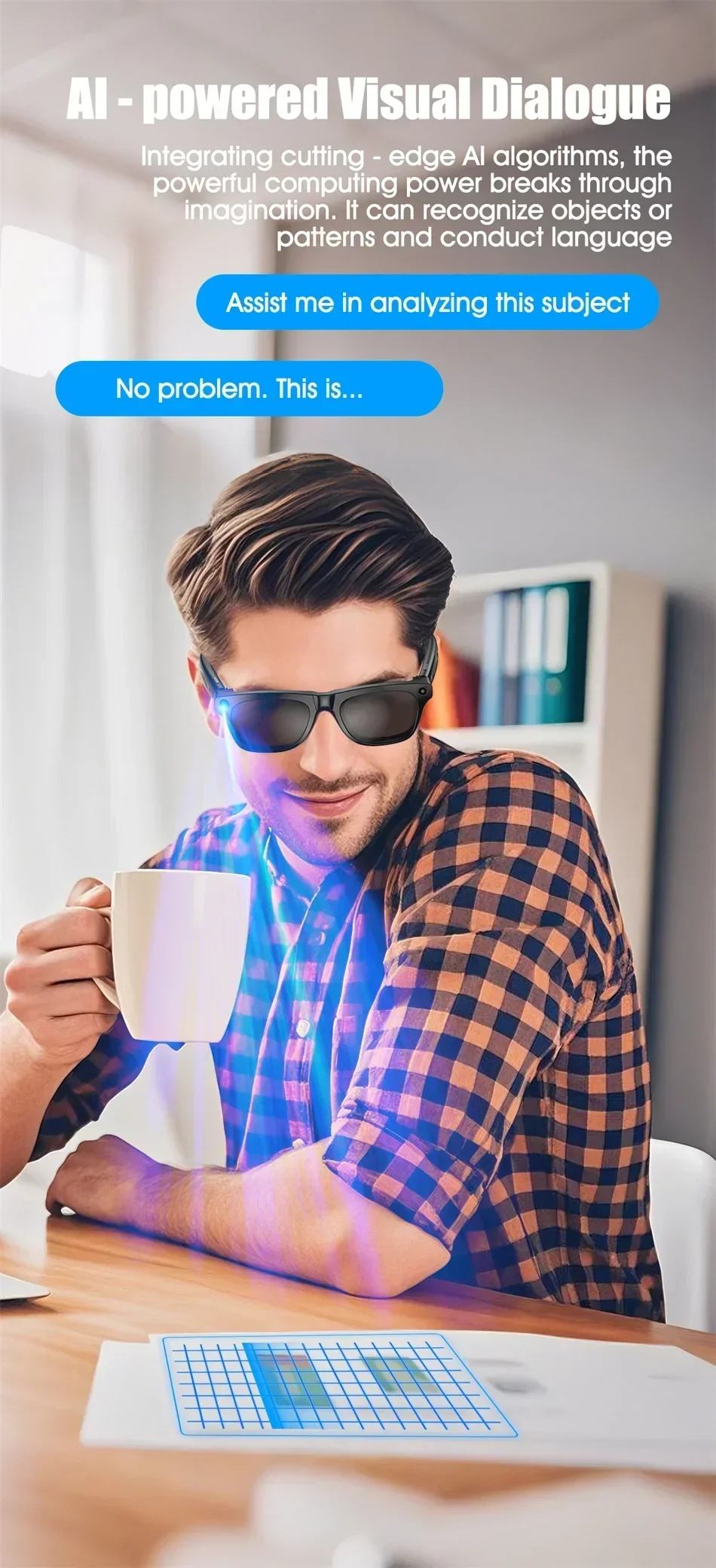 Lenovo 8K AI Smart Glasses 1200mp HD Camera Chat Gpt Touch Sport Smart Sunglasses Music Player Voice Assistant Bluetooth Calling