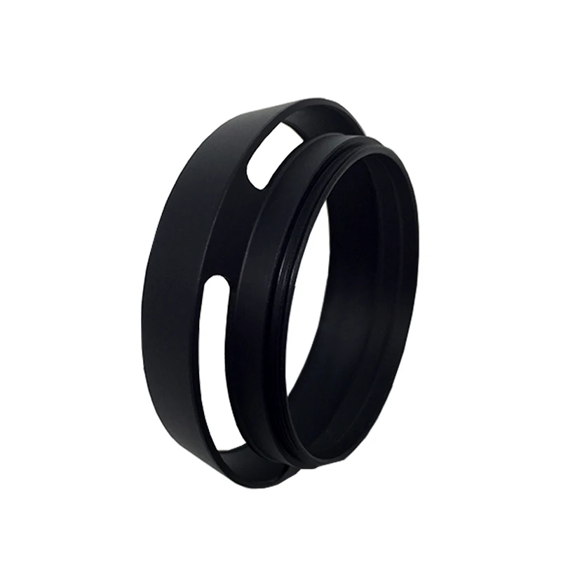 Metal Vented Lens Hood 49mm 52mm 58mm 55mm 62mm 67mm 72mm 77mm 82mm Screw-in Lente Protect + Cap For Leica Canon Nikon Sony