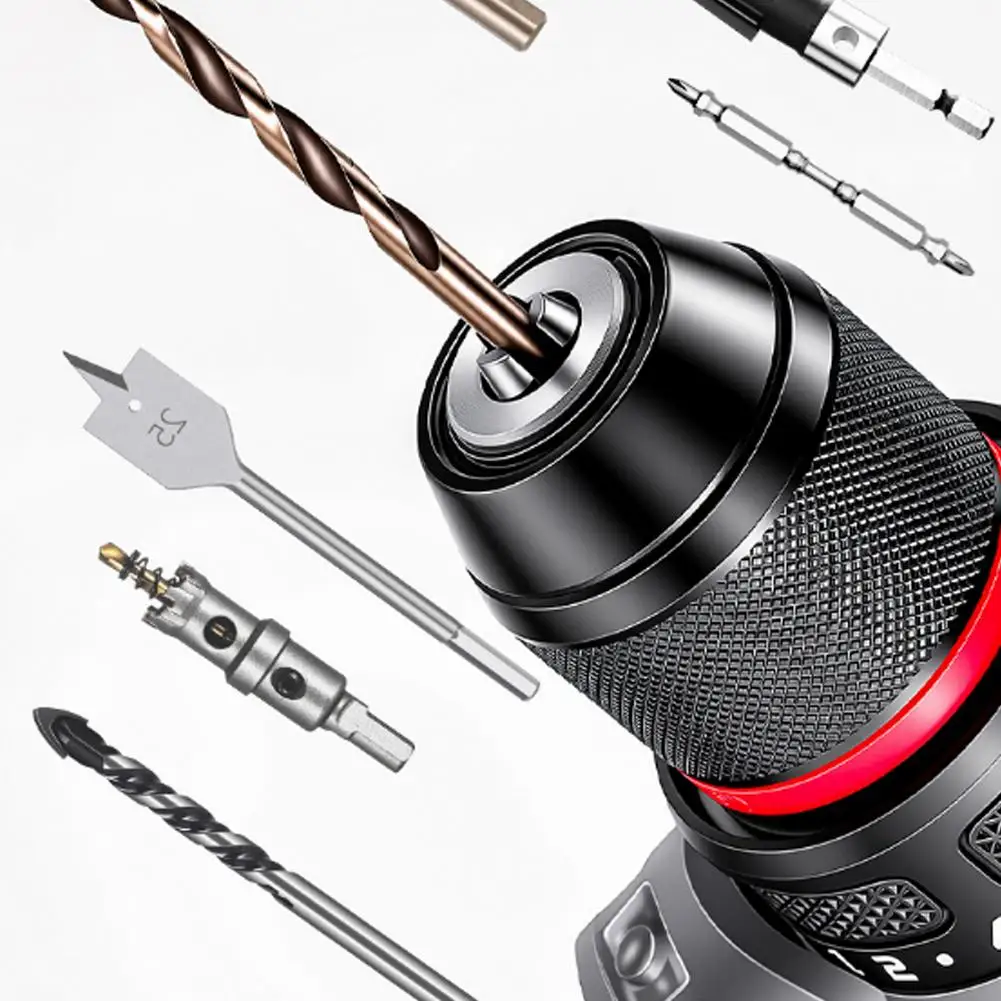 Metal Keyless Drill Chuck,0.8~10mm,1.5~13mm,3-Jaw Ratchet Self-Lock Chuck,For Electric Hand Drill,Cordless Drill&Lithium Drill