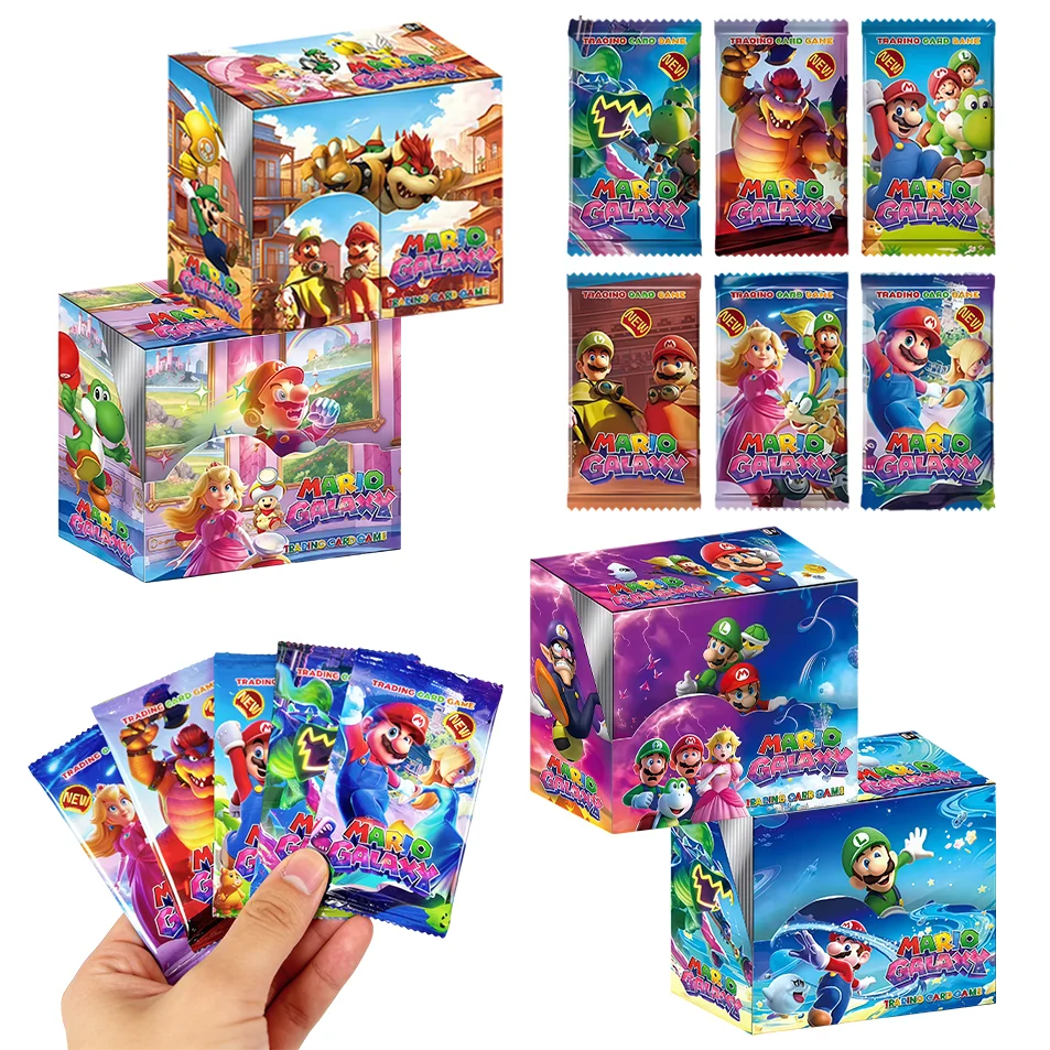 Super Mario Galaxy Trading Cards Collectible Booster Box 288 Anime Game Character Cards for Fans, Ideal Collectible & Party