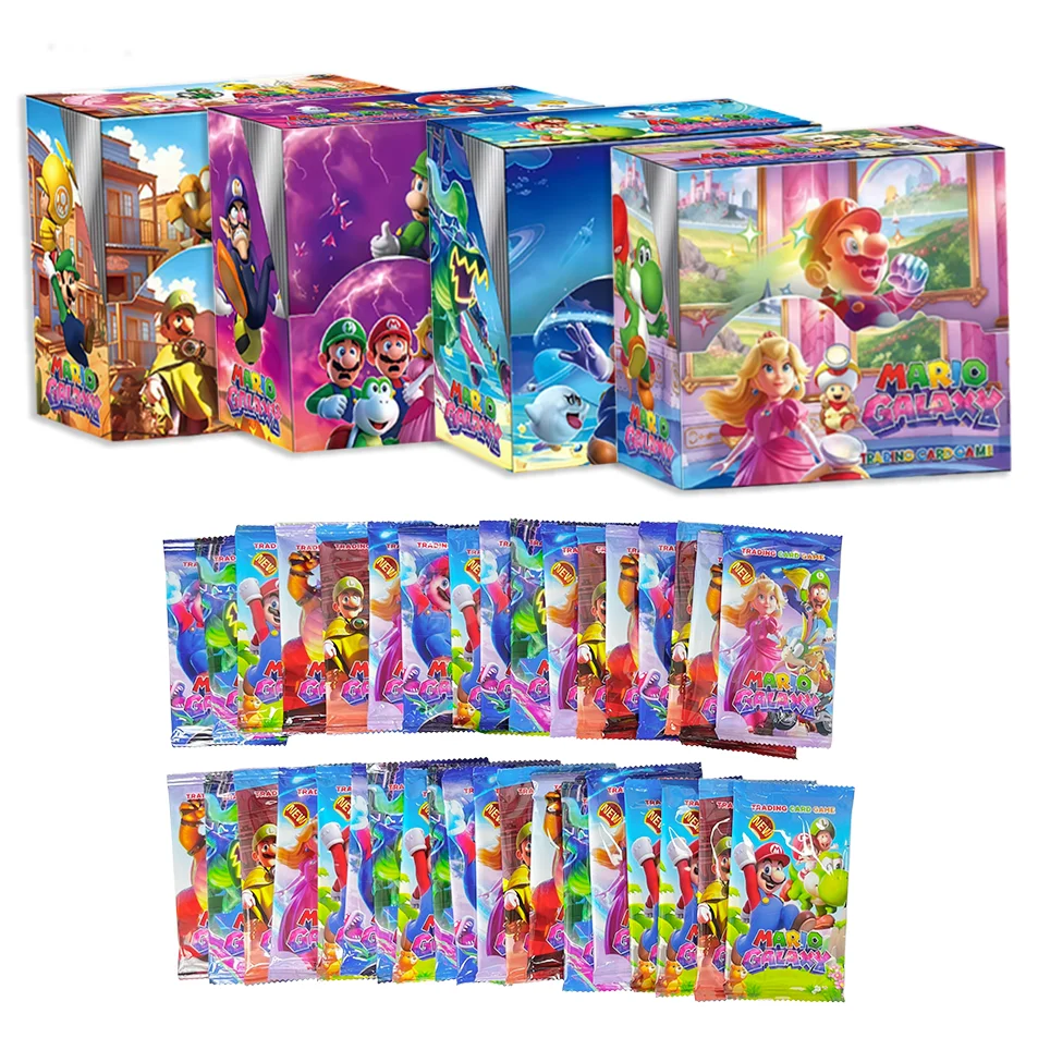 Super Mario Galaxy Trading Cards Collectible Booster Box 288 Anime Game Character Cards for Fans, Ideal Collectible & Party