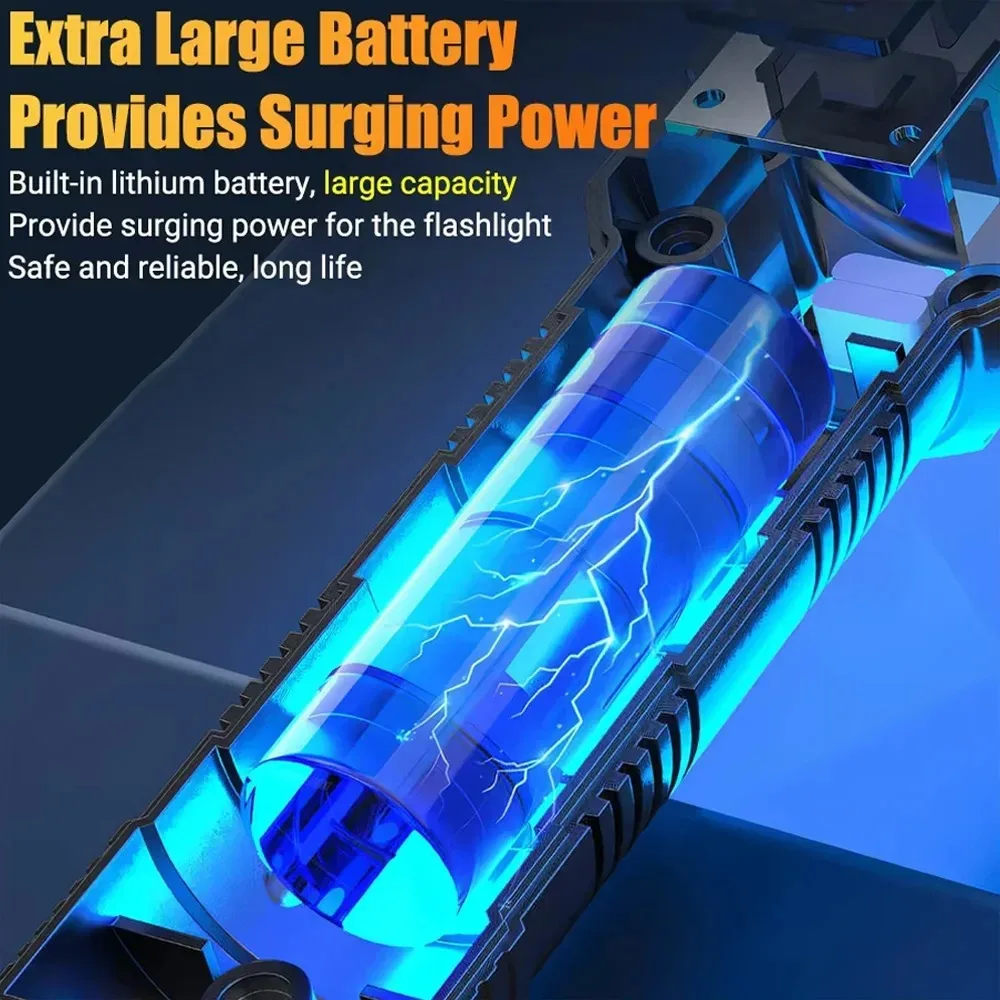 Rechargeable LED Flashlight 100000LM Super Bright Long Range Tactical Torch Waterproof for Outdoor Camping Fishing Lantern
