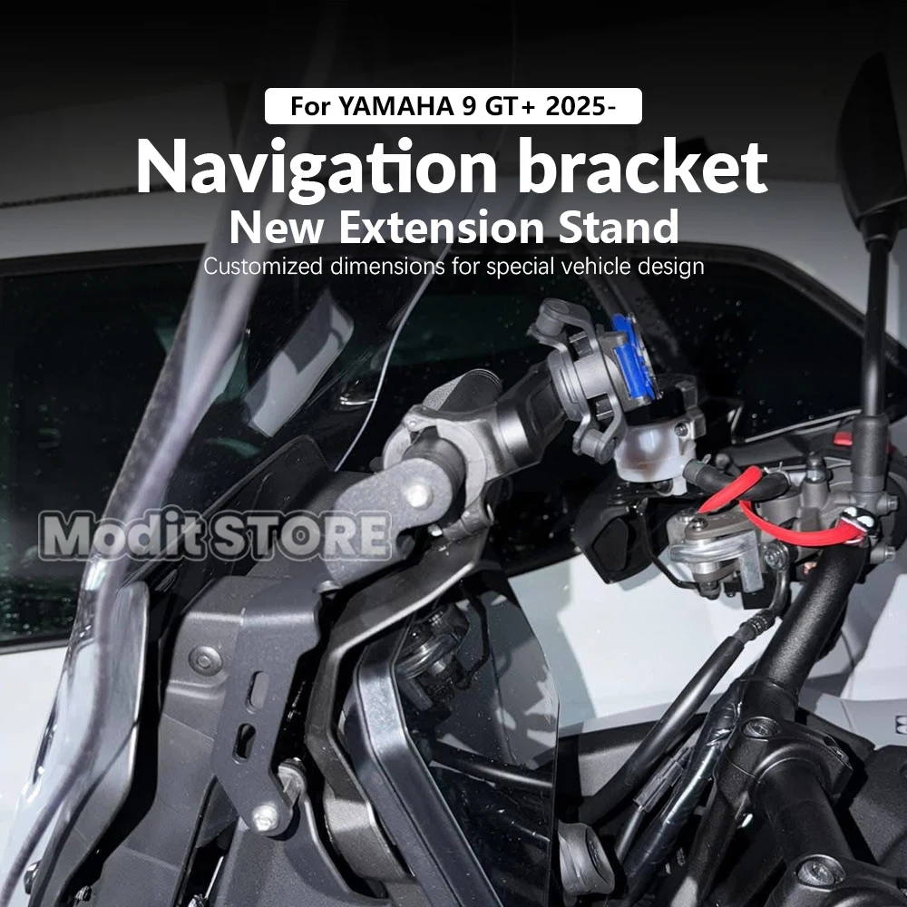For YAMAHA 9 GT+ GT Y-AMY Tracer 9GT+ 9GT 2025 2026 Motorcycle GPS Navigation Support Phone Holder Bracket Handlebar Extension