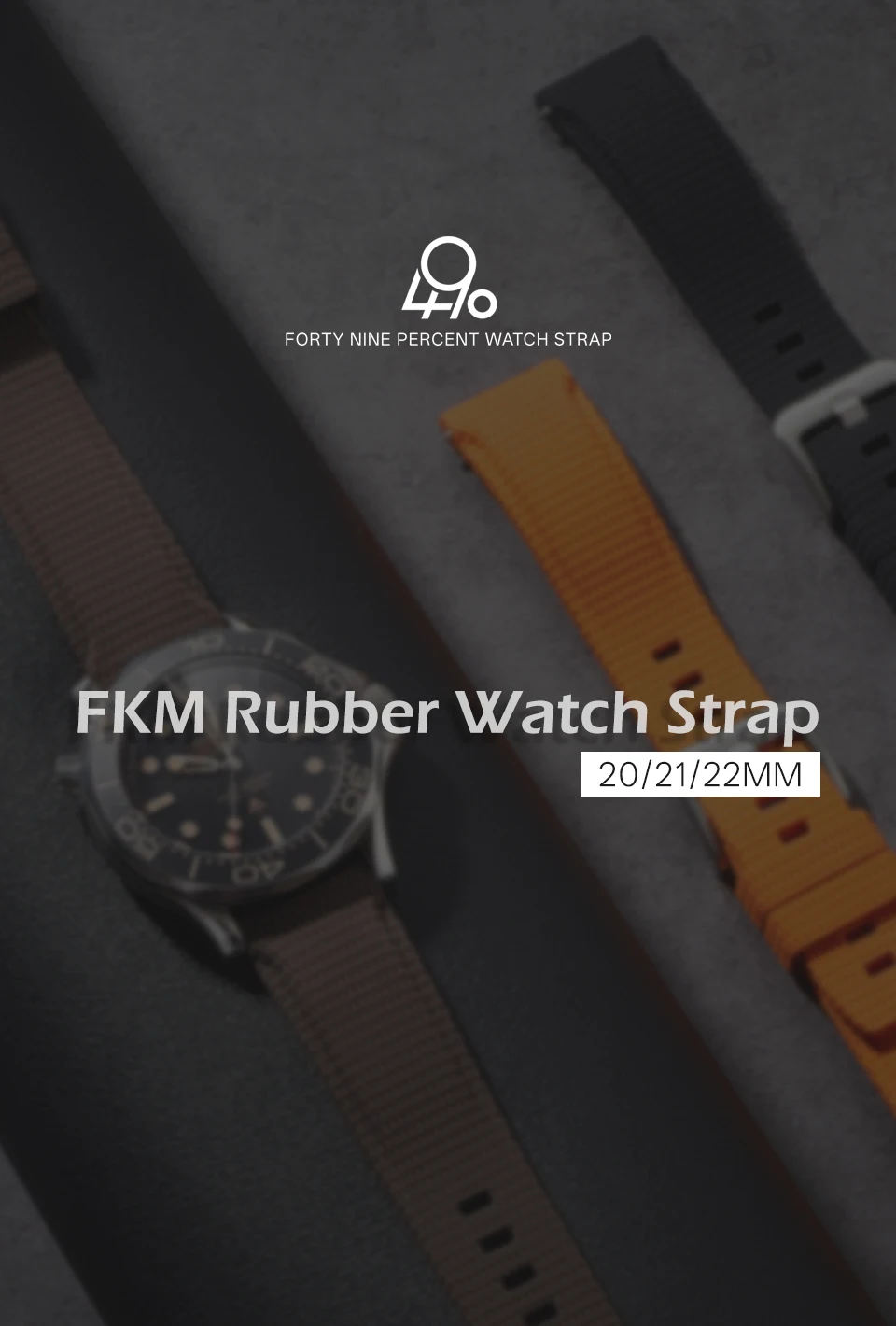New Curved End Rubber Watch Straps 20mm Watch Belt Military 21mm 22mm FKM Watch Bands Bracelet for omega swatch Men's