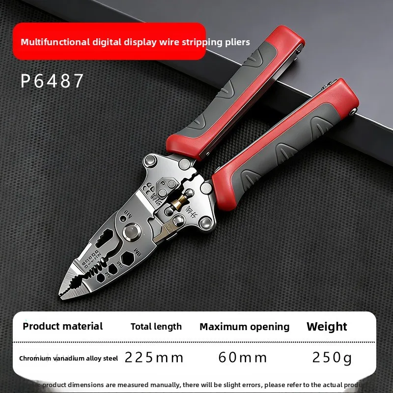 Foldable Wire Stripping Pliers Crimping Tool - Multifunctional Electrician Pliers, Professional-Grade Electrician Tool