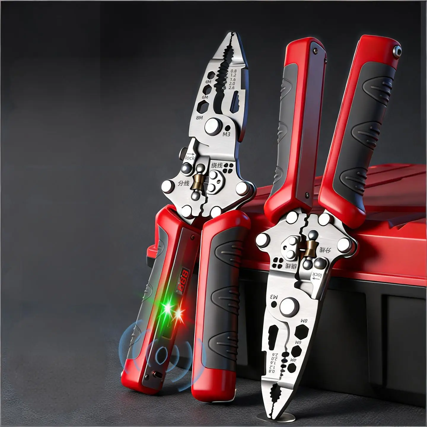 Foldable Wire Stripping Pliers Crimping Tool - Multifunctional Electrician Pliers, Professional-Grade Electrician Tool