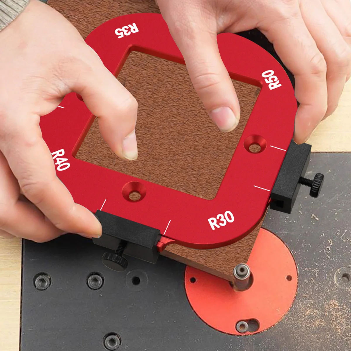 2Pcs Aluminum Alloy Radius Jig Templates - Woodworking Router Corner Radius Set - Quick-Switch Arc Cutting Guide