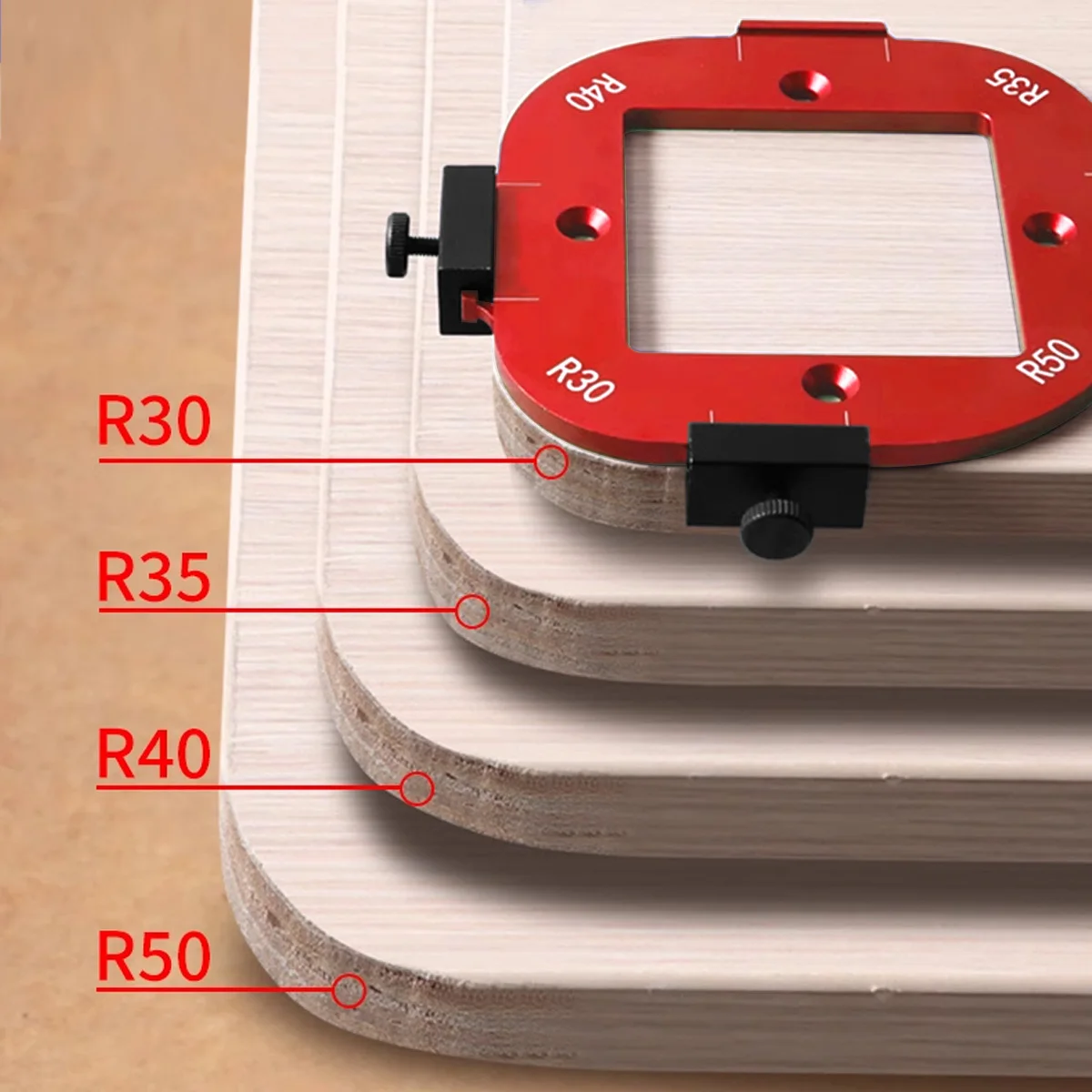 2Pcs Aluminum Alloy Radius Jig Templates - Woodworking Router Corner Radius Set - Quick-Switch Arc Cutting Guide