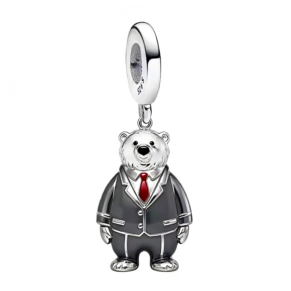 2026 Potdemiel Rabbit Zoo Character 925 Sterling Silver Beads Charm Fit Original Bracelet Keychain DIY Jewelry Gift for Women