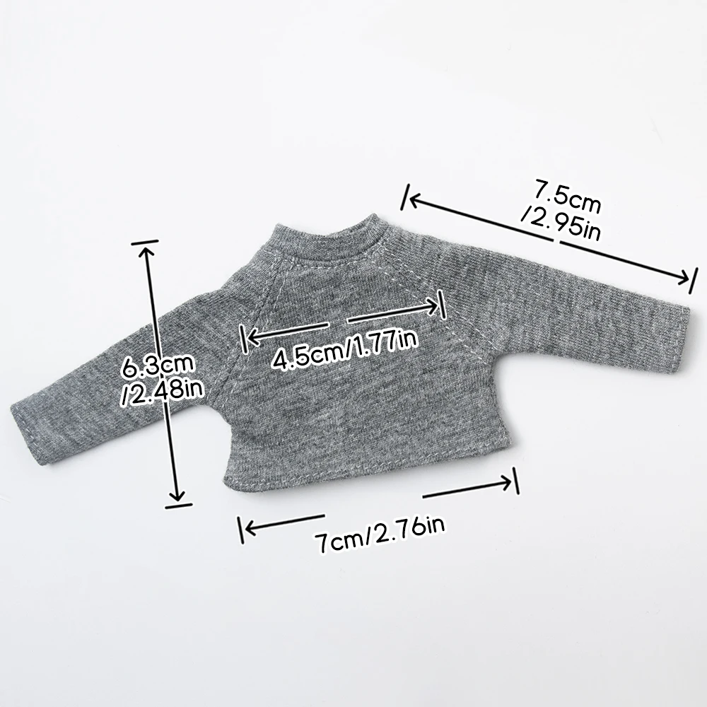Blyth Doll Clothes Vintage Denim Overalls Long Sleeve Base Layer Top Jeans Pants Set for Ob22 YMY Licca Azone Doll Accessories