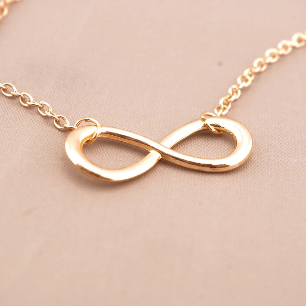L040 Hot Minimalist Punk Vintage Bijoux Fashion Charm Infinity 8 Bracelets For Women Gift Men Chain Tiny Bangles Cheap Jewelry