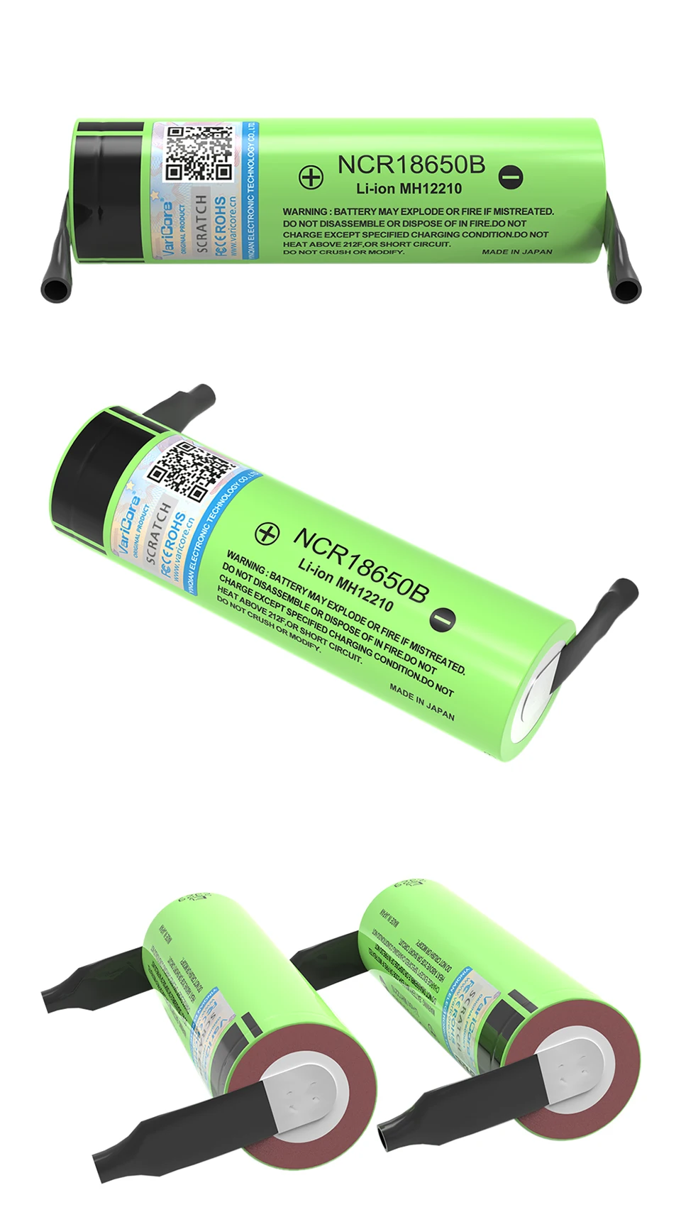 VariCore New Original 18650 NCR18650B Rechargeable Li-ion Battery 3.7V 3400mAh Batteries DIY Nickel Sheet