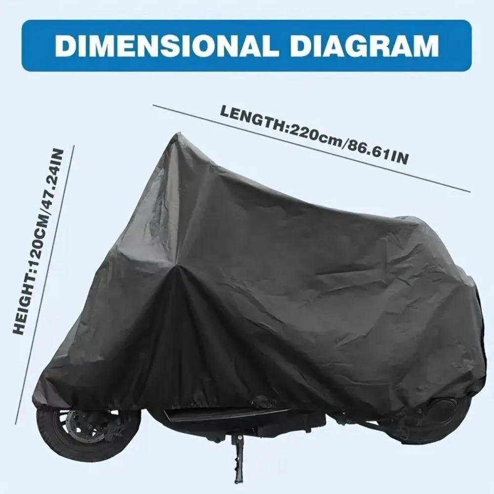 Universal Motorcycle Cover Sunproof Dustproof Waterproof Bike Scooter Electrombile UV Protection Reflective Stripes