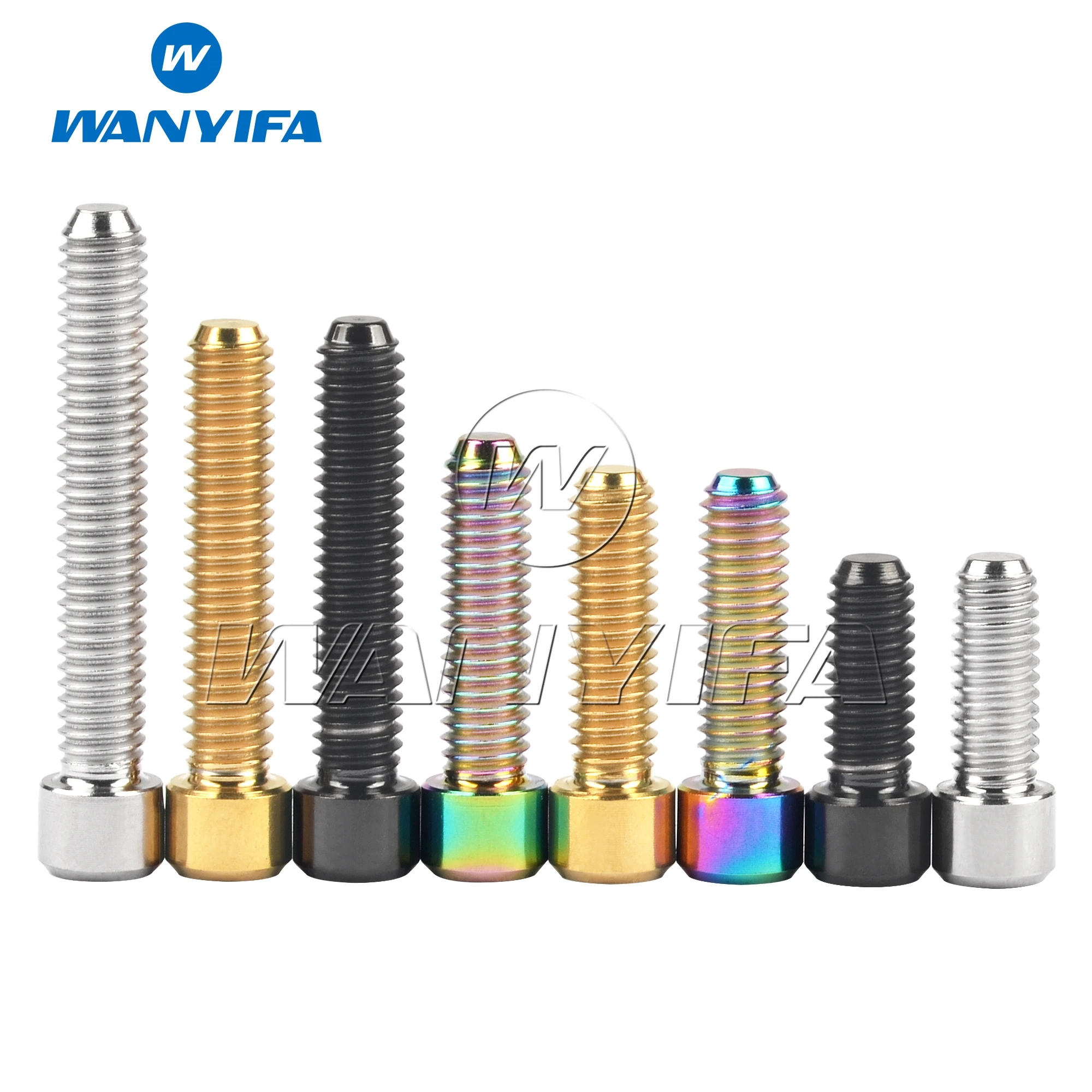 Wanyifa Titanium M4 x 10 13.5 15 20 25mm Allen Key Small Head Bolt Screw for Bicycle Thumb Shifter