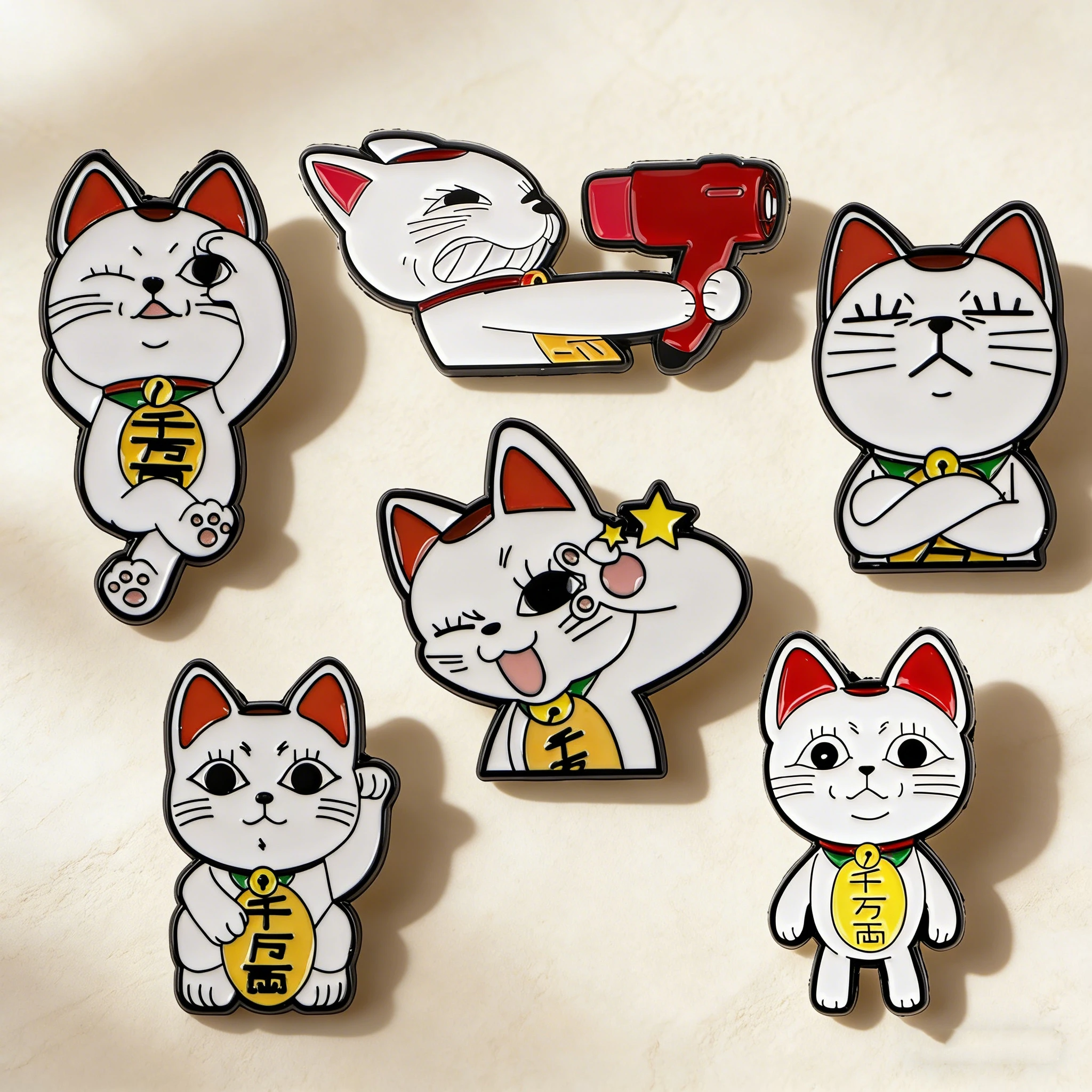 2-6pcs/Set Cartoon Anime Characters Enamel Pin Funny Alien Cute Raccoon Woman Brooches Badges Metal Collar Pins Jewelry Fan Gift