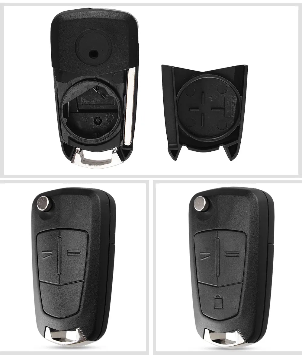 KEYYOU 2 Buttons Flip Remote Folding Car Key Cover Fob Case Shell Styling Case For Vauxhall Opel Corsa Astra Vectra Signum