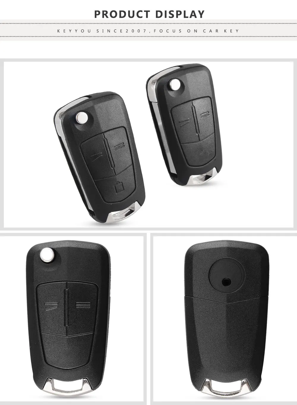 KEYYOU 2 Buttons Flip Remote Folding Car Key Cover Fob Case Shell Styling Case For Vauxhall Opel Corsa Astra Vectra Signum
