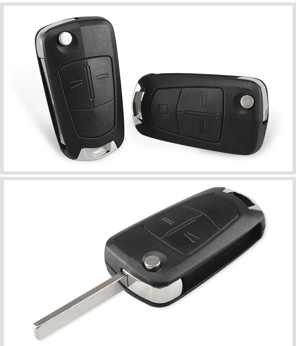 KEYYOU 2 Buttons Flip Remote Folding Car Key Cover Fob Case Shell Styling Case For Vauxhall Opel Corsa Astra Vectra Signum