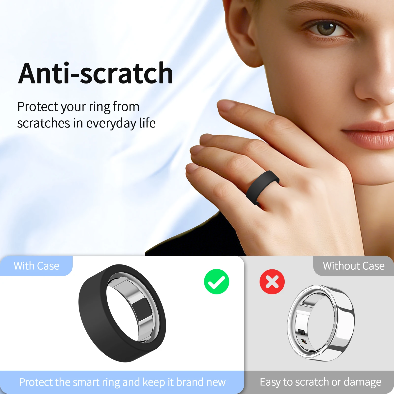 Silicone Ring Protective Case For Oura Gen 4/3 Rings Cover Working Out Accessories Men Women Silicone Case Finger Wrapper