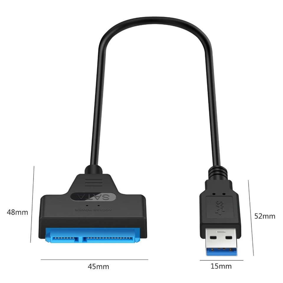 SATA to USB3.0 Cable USB Type C to SATA III Hard Driver Adapter 2.5 Inch External HDD SSD USB C to Sata Cord Connector Converter