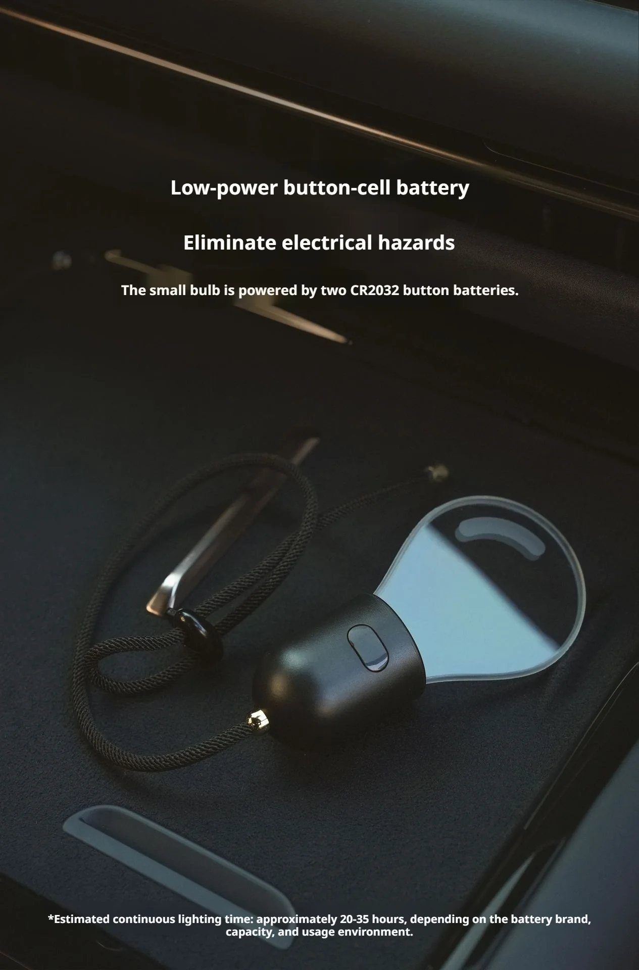 SEAMETAL Car Rearview Mirror Ornament Hanging Decor Retro Small Car Light LED Bulb Atmosphere Lamp for Car Interior Decoration