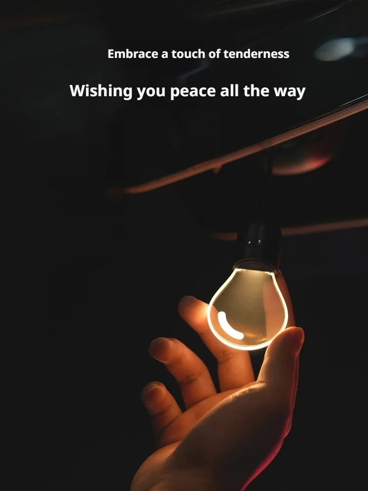 SEAMETAL Car Rearview Mirror Ornament Hanging Decor Retro Small Car Light LED Bulb Atmosphere Lamp for Car Interior Decoration