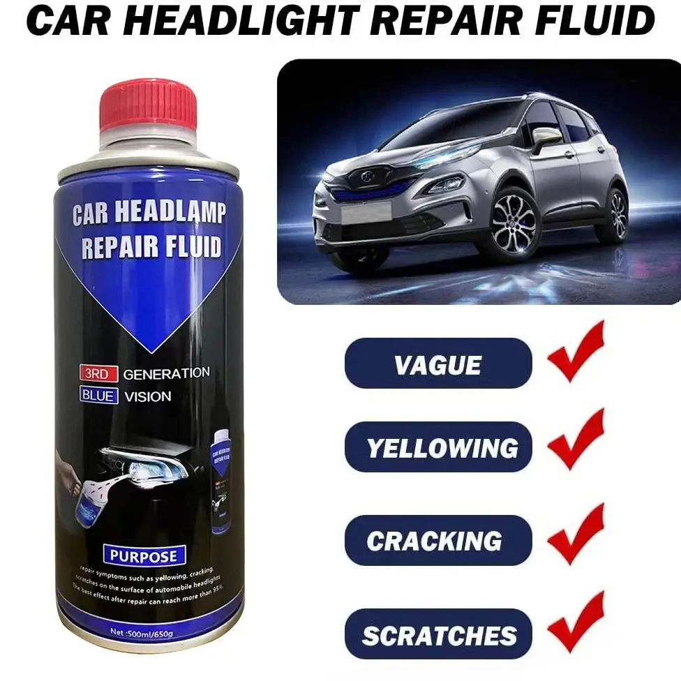 Car Headlight Polish Restoration Kit Car Headlight Repair Renovation Kit Headlamp Liquid Polymer Auto Tool Set