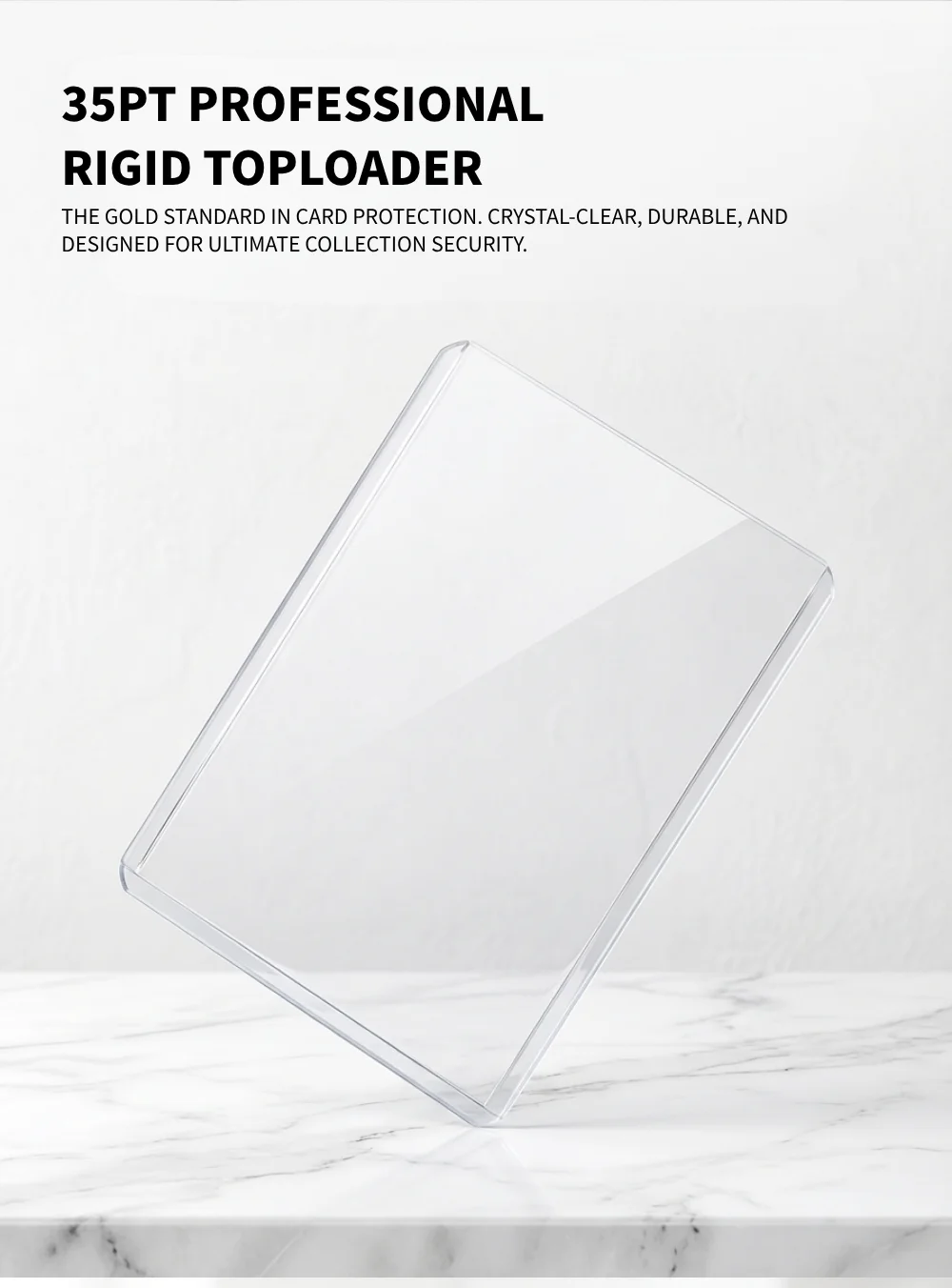 10/25/50PCS 35PT Rigid Card Toploaders for Korean Kpop Photocard Pokemon TCG Clear 3x4" Hard Plastic Sleeves Sports Card Holders