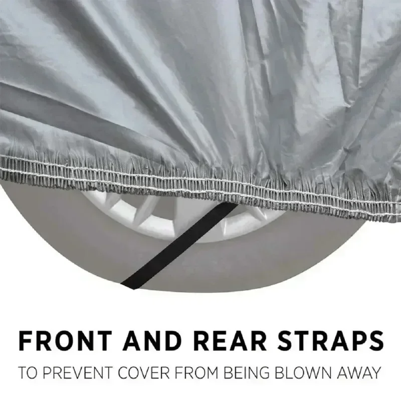 1pc Car Sunshade Cover PEVA Single-layer Car Dust Cover Waterproof Sunscreen Foldable Car Clothes Universal Automotive Products