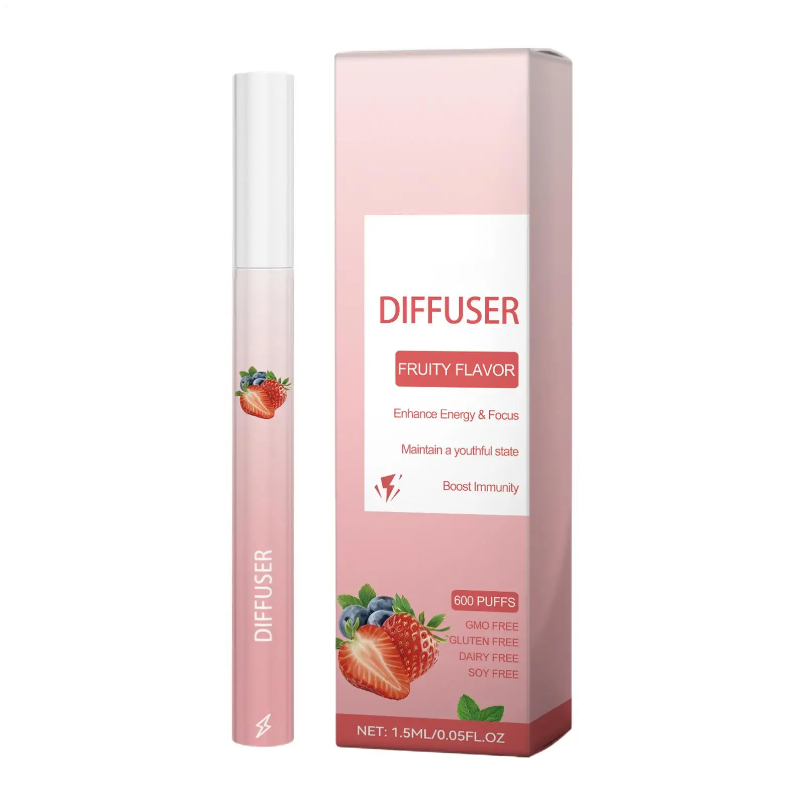 1pcDiffuser Pen Energy Boost Cleansing Personal Care Products Refreshing Fruit Lung Care Sticks For Men Women Daily Morning Work