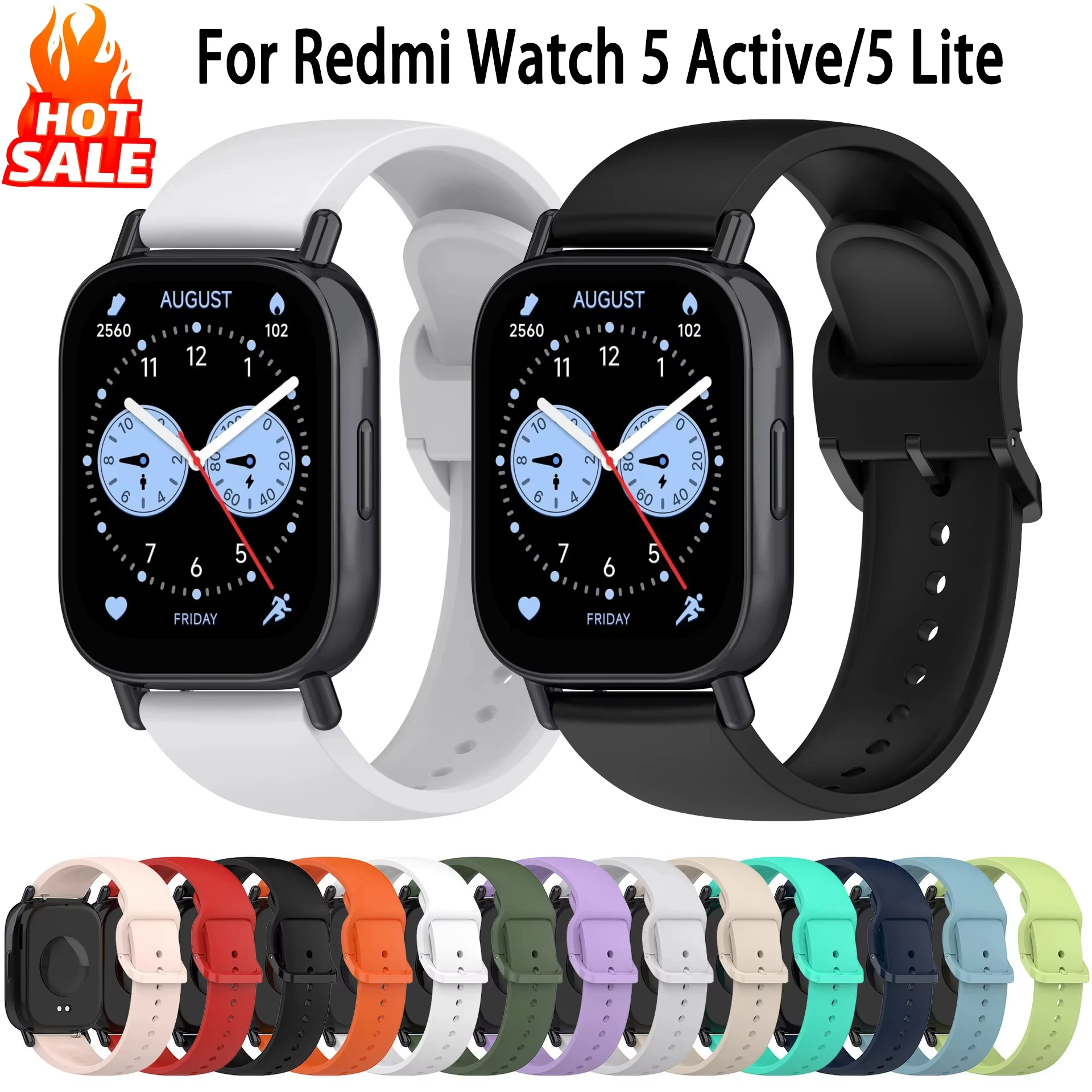 Original Silicone Bands for Xiaomi Redmi Watch 5 Active/Lite Accessories Sport Bracelet Correa Redmi Watch 5 Active/5 Lite Strap