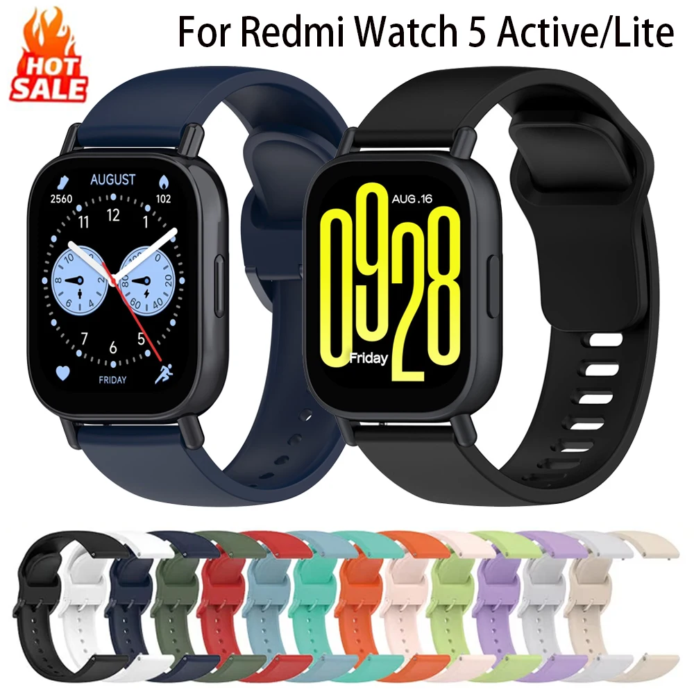 Original Silicone Bands for Xiaomi Redmi Watch 5 Active/Lite Accessories Sport Bracelet Correa Redmi Watch 5 Active/5 Lite Strap