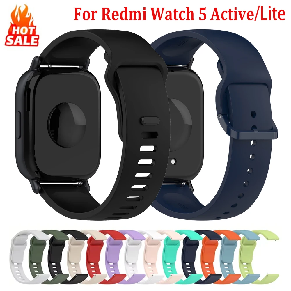 Original Silicone Bands for Xiaomi Redmi Watch 5 Active/Lite Accessories Sport Bracelet Correa Redmi Watch 5 Active/5 Lite Strap