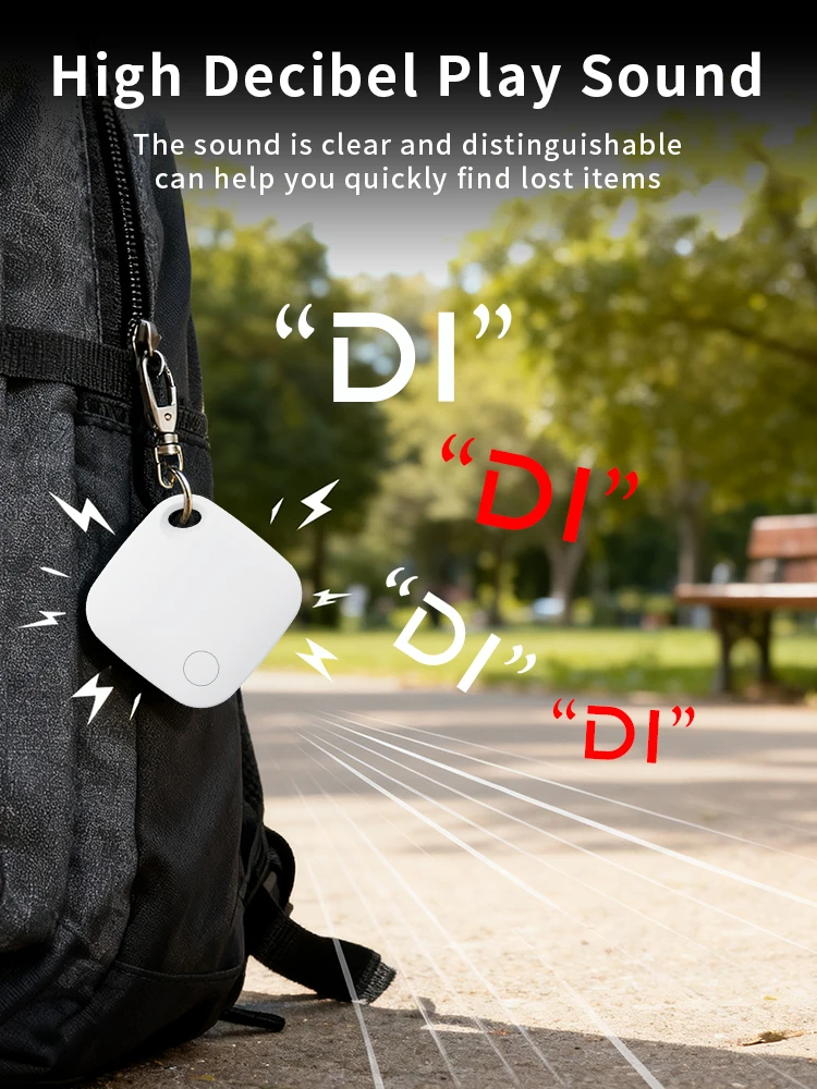 Android Smart Tag for Google Find Hub 90dB Loud Sound Replaceable Battery Bluetooth Anti-Loss Pet Tracker for Keys Bag Wallet