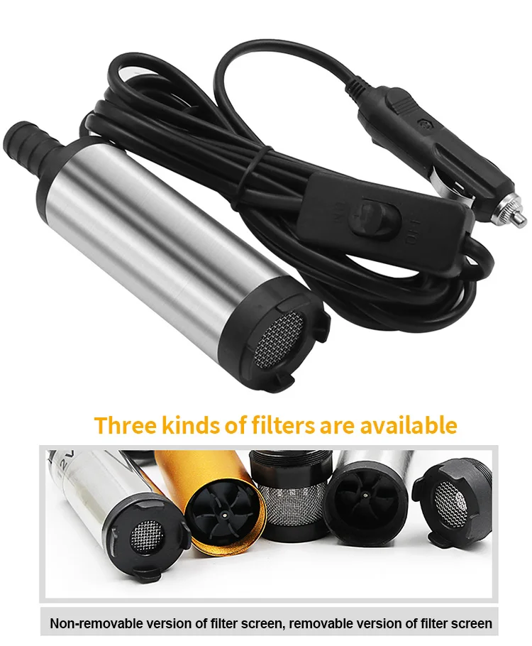 12V DC Diesel Fuel Water Oil Car Camping Fishing Submersible Transfer Pump