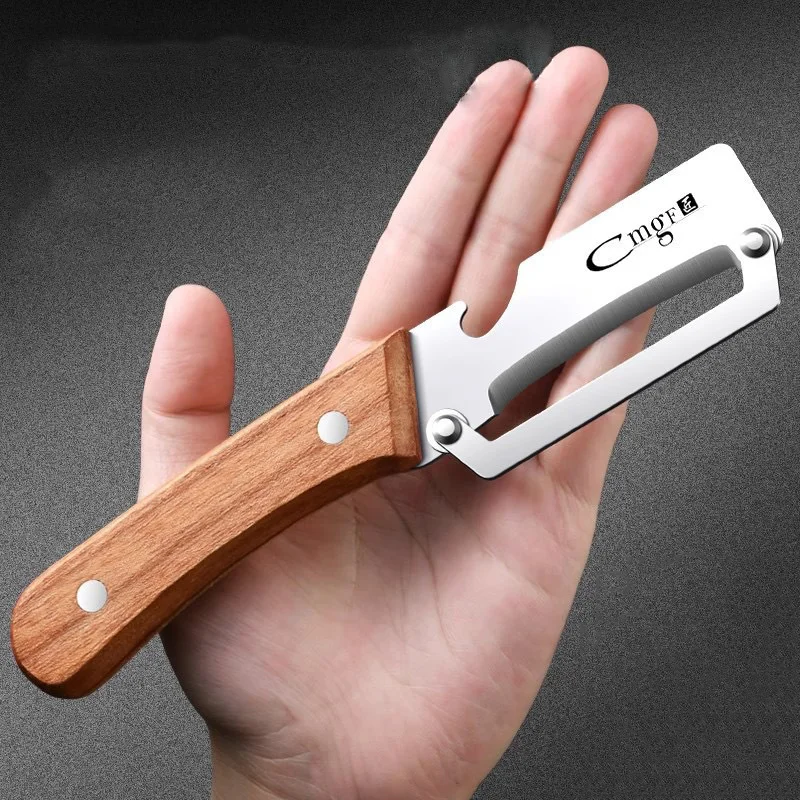 Stainless Steel Wooden Handle Peeler High-Looking Kitchen Special for Fruit and Vegetable Peeling Durable and Smooth Operation