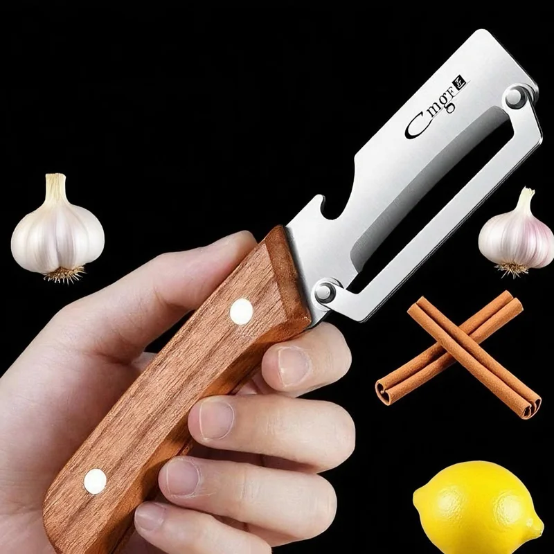 Stainless Steel Wooden Handle Peeler High-Looking Kitchen Special for Fruit and Vegetable Peeling Durable and Smooth Operation