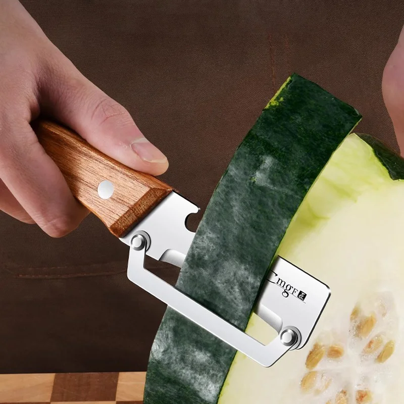 Stainless Steel Wooden Handle Peeler High-Looking Kitchen Special for Fruit and Vegetable Peeling Durable and Smooth Operation