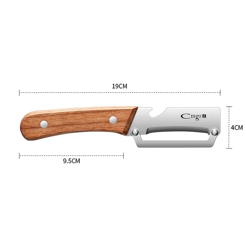 Stainless Steel Wooden Handle Peeler High-Looking Kitchen Special for Fruit and Vegetable Peeling Durable and Smooth Operation