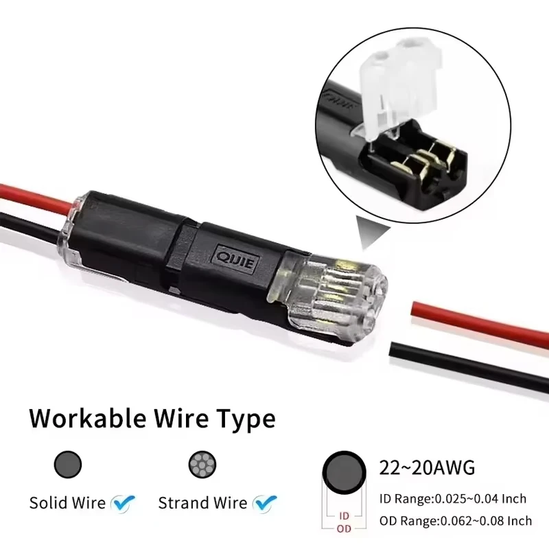 1/2/3 Pin Waterproof Sealed Automotive Electrical Connector, Dustproof Wire Terminal for Car Wiring
