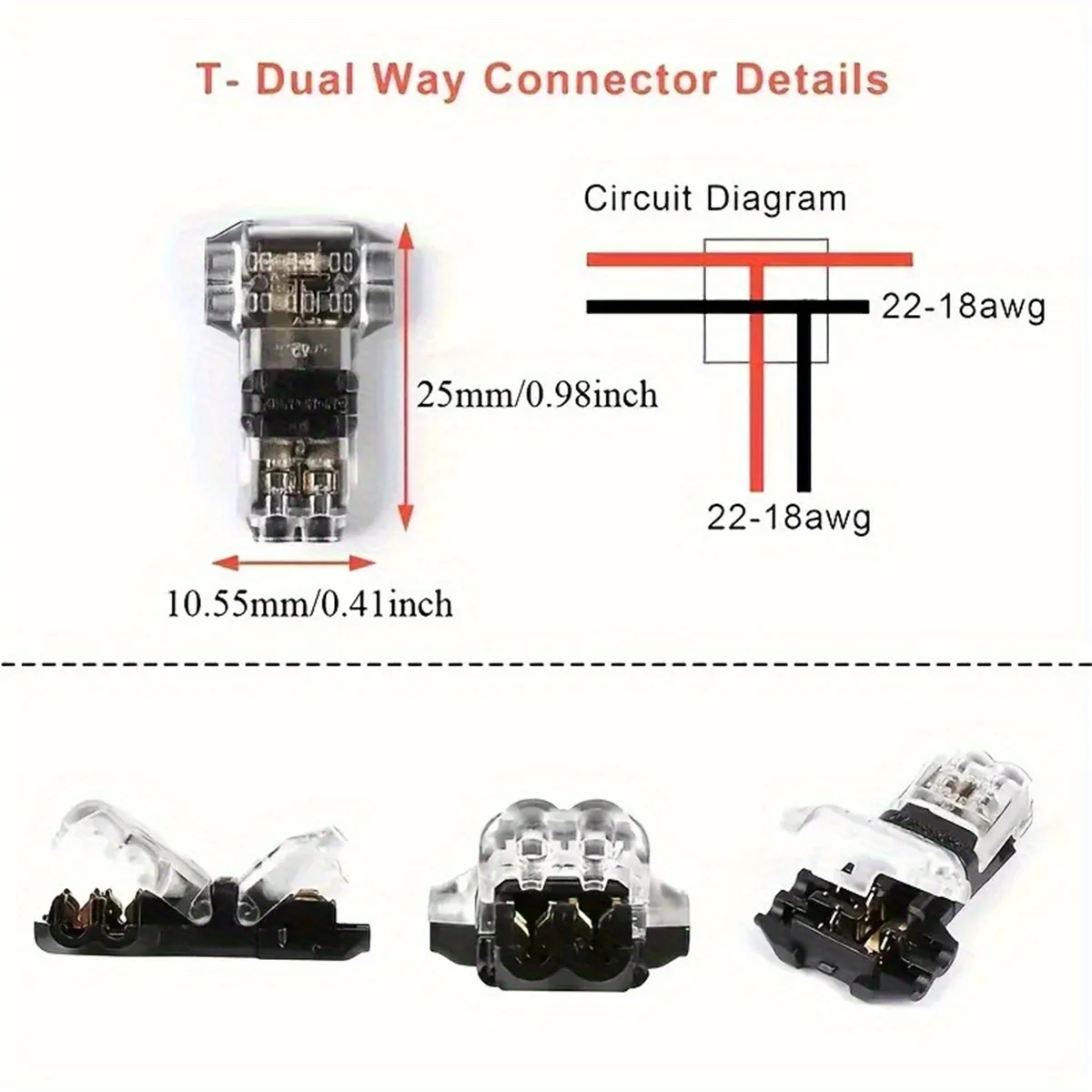 1/2/3 Pin Waterproof Sealed Automotive Electrical Connector, Dustproof Wire Terminal for Car Wiring