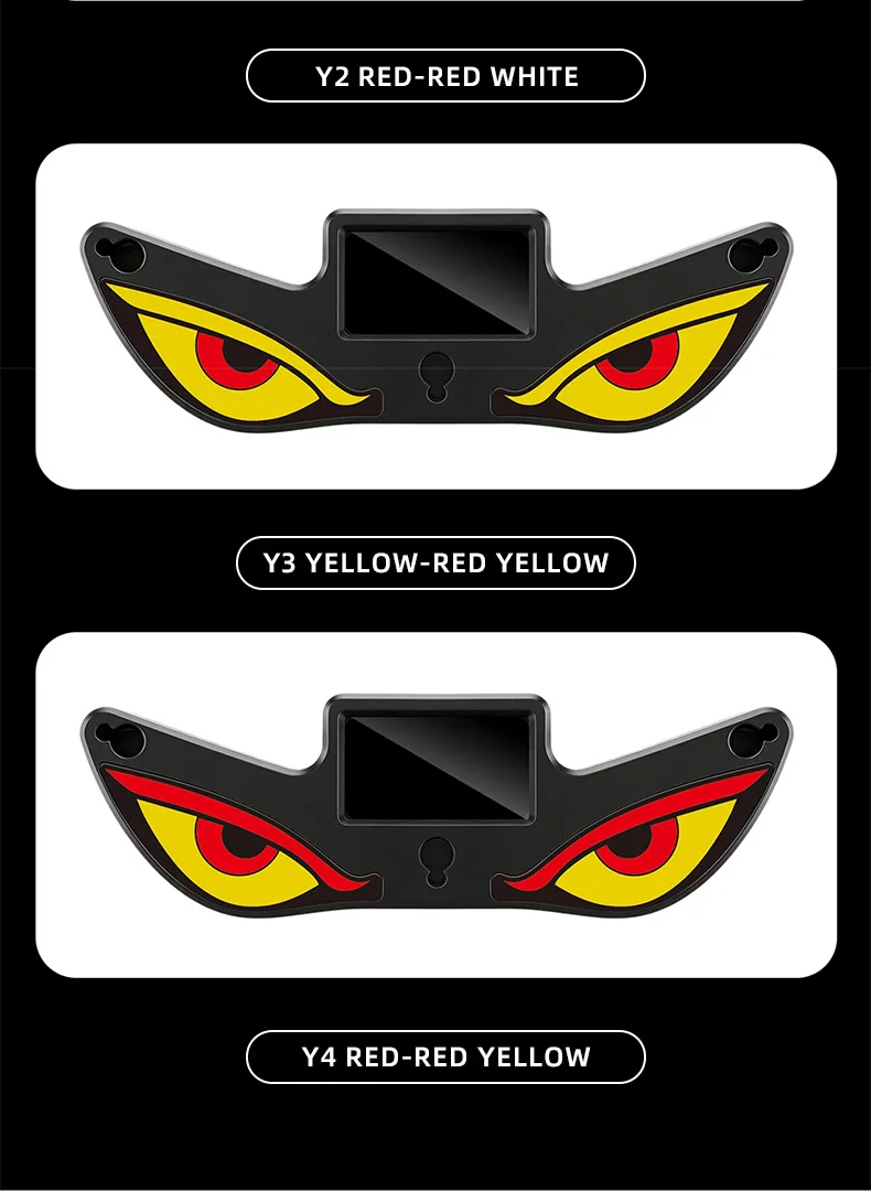 Solar Powered Cool DEMON EYE Led Ambient Light Car Neon Light Wireless Suction Cup USB Rechargeable Atmosphere Breathing Lamp