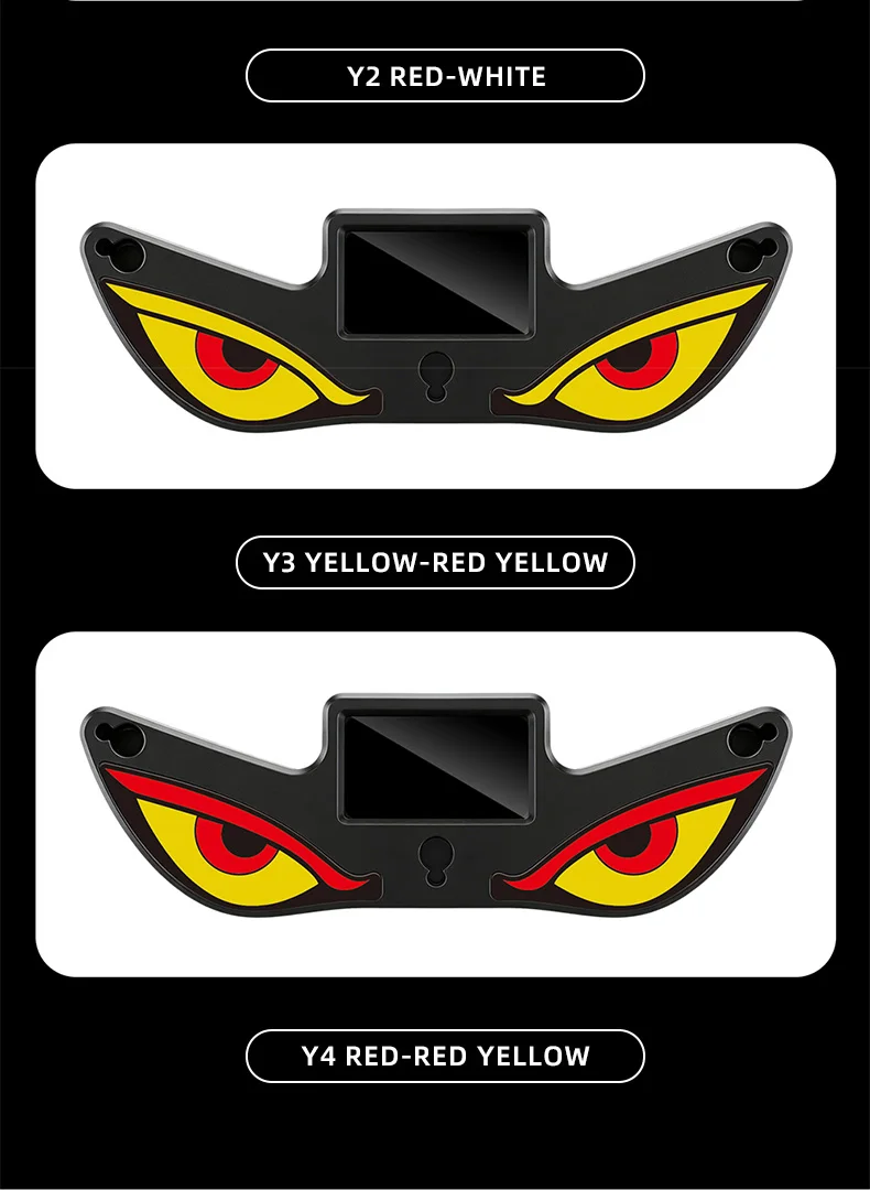 Solar Powered Cool DEMON EYE Led Ambient Light Car Neon Light Wireless Suction Cup USB Rechargeable Atmosphere Breathing Lamp