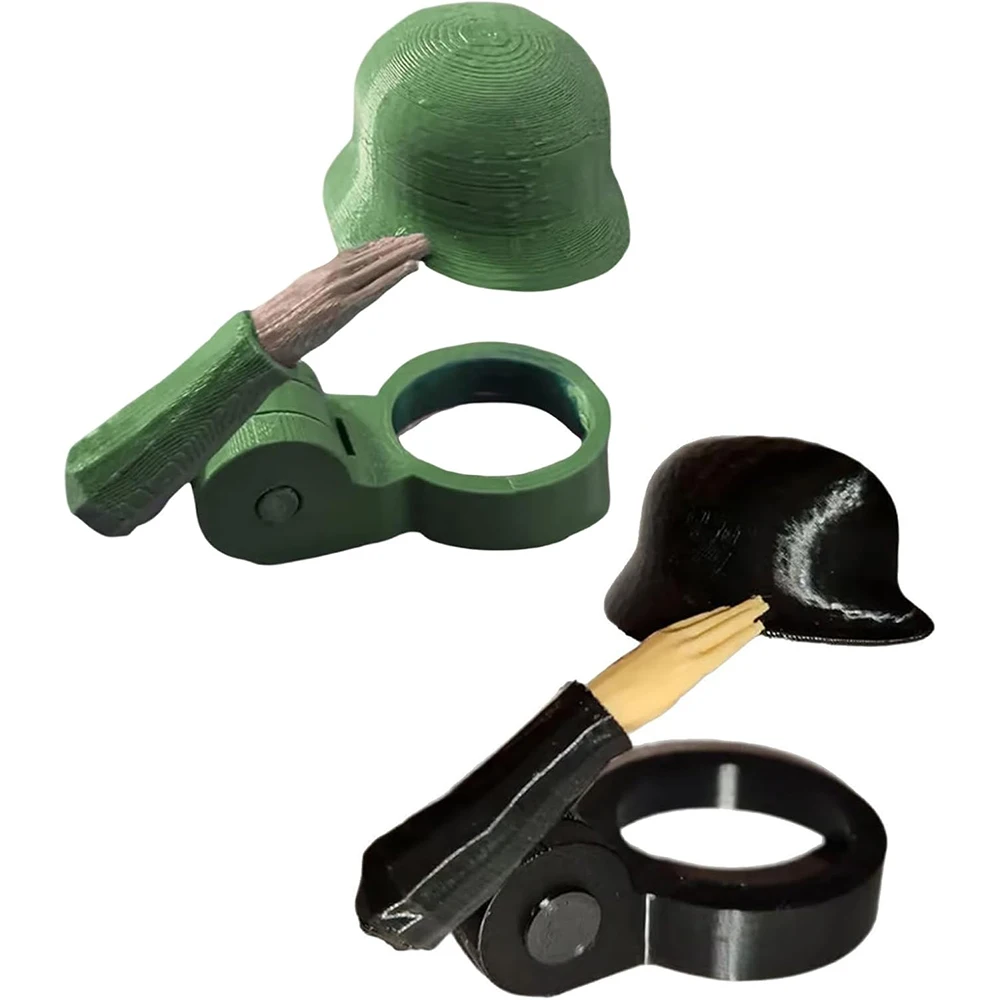 Funny Soldier Salute Beer Bottle Helmet Decor Realistic Design Dustproof Bottle Cap Assorted Styles for Veterans Party Collector