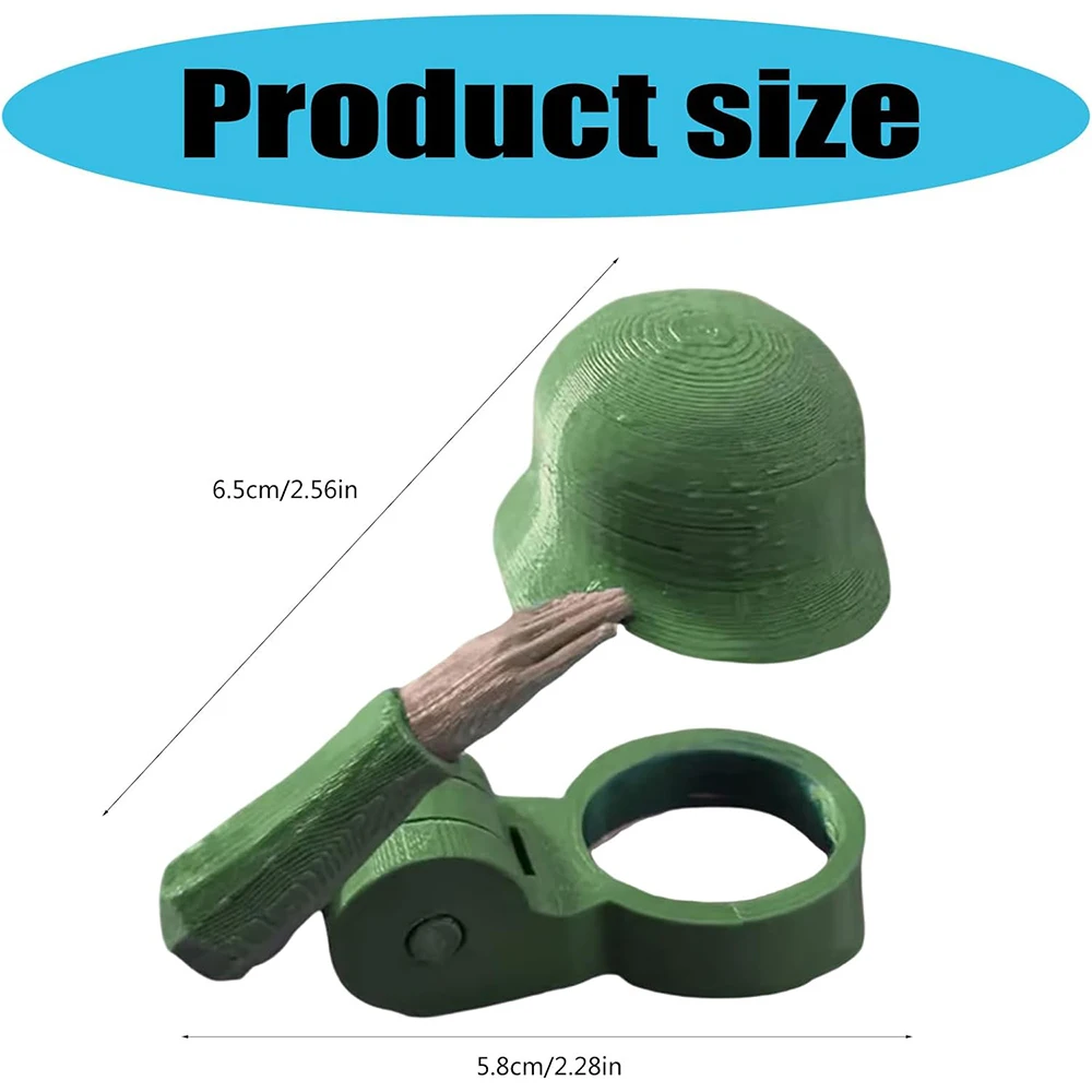 Funny Soldier Salute Beer Bottle Helmet Decor Realistic Design Dustproof Bottle Cap Assorted Styles for Veterans Party Collector